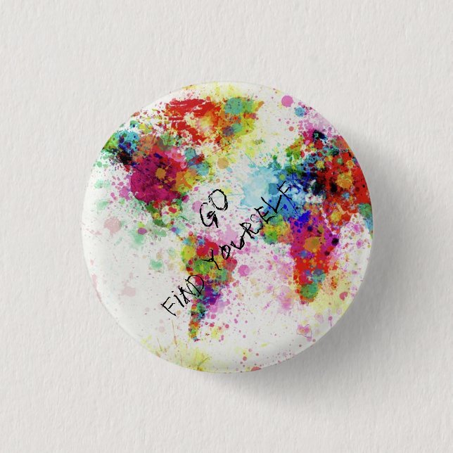 Chart of the original world 3 cm round badge (Front)