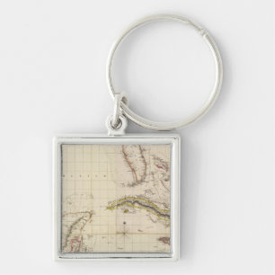 Chart of The West Indies and Spanish Dominions Key Ring