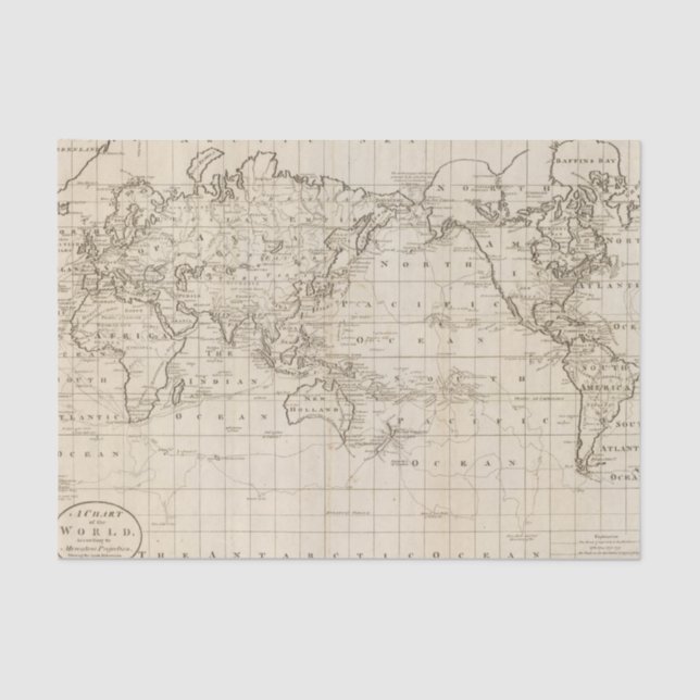 Chart of the World Tissue Paper (Front)