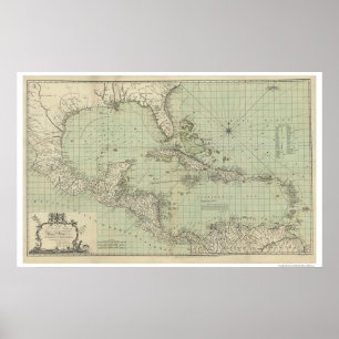 Chart of West Indies Map - 1774