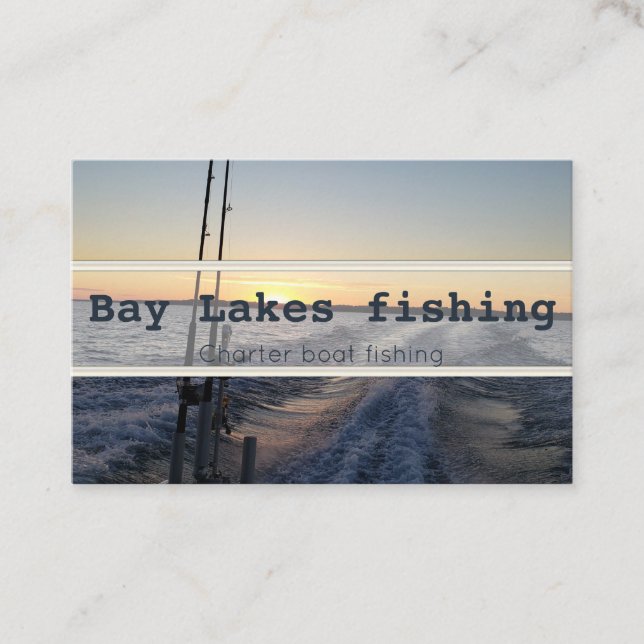 Charter boat fishing business cards (Front)
