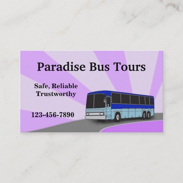 Charter Bus Business Card (Front)
