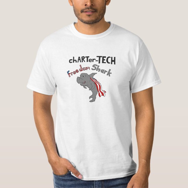 chARTer TECH Freedom Shark T-Shirt (Front)