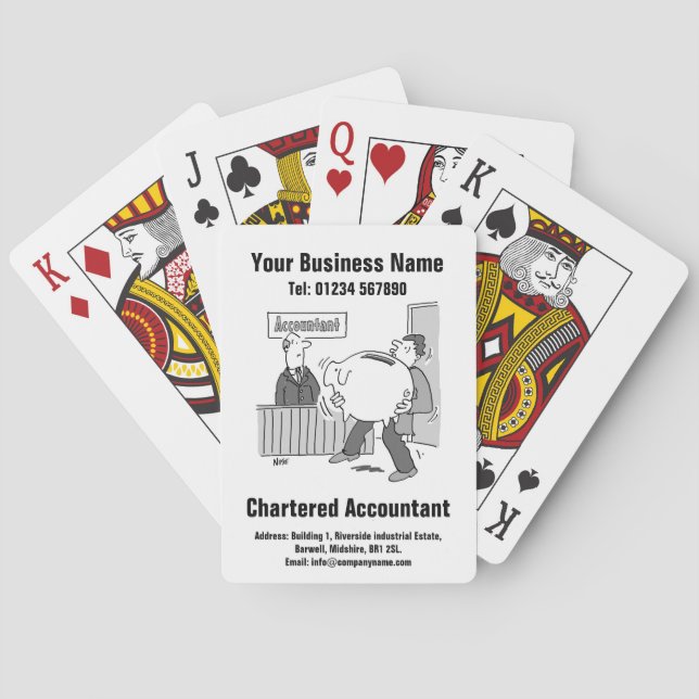 Chartered Accountant or Accountancy Playing Cards (Back)