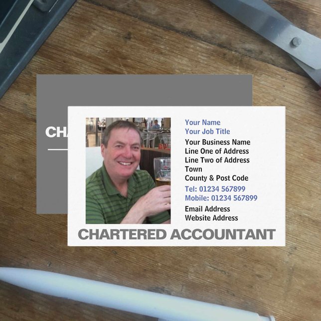 Chartered Accountant Photo Business Card (Creator Uploaded)