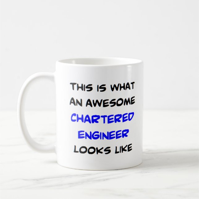 chartered engineer, awesome coffee mug (Left)