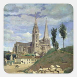 Chartres Cathedral, 1830 Square Sticker