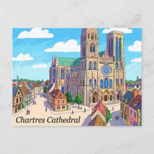 Chartres Cathedral France Postcard