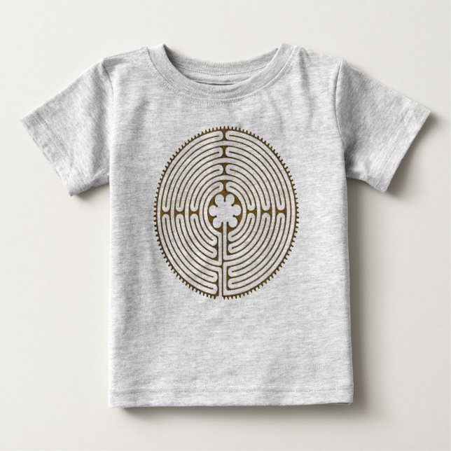 Chartres Labyrinth antique style + your ideas Baby T-Shirt (Front)