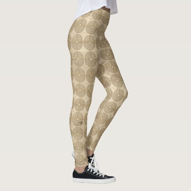 Chartres Labyrinth antique style + your ideas Leggings (Right)