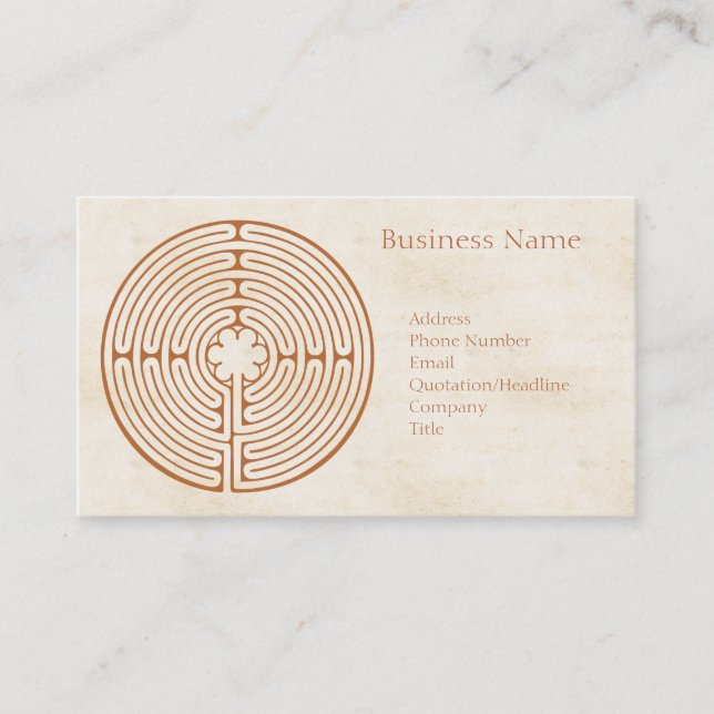Chartres Labyrinth Business Card (Front)