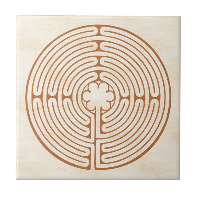 Chartres Labyrinth Ceramic Tile (Front)
