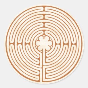 Chartres Labyrinth Classic Round Sticker