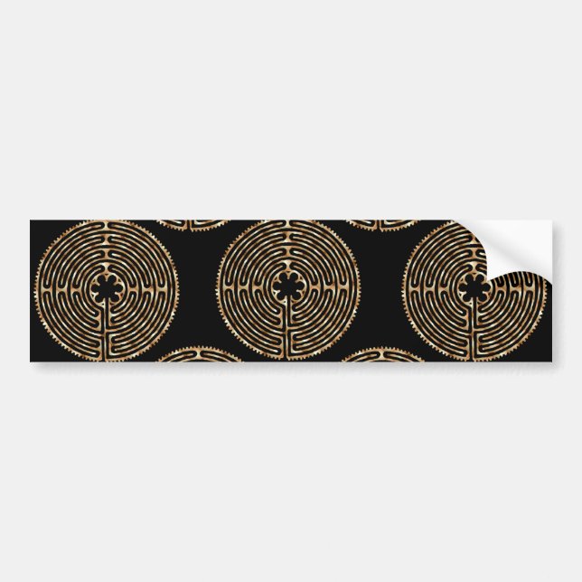 Chartres Labyrinth Dath Paths Bumper Sticker (Front)