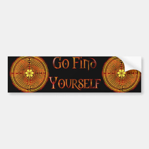 Chartres Labyrinth Fire Bumper Sticker