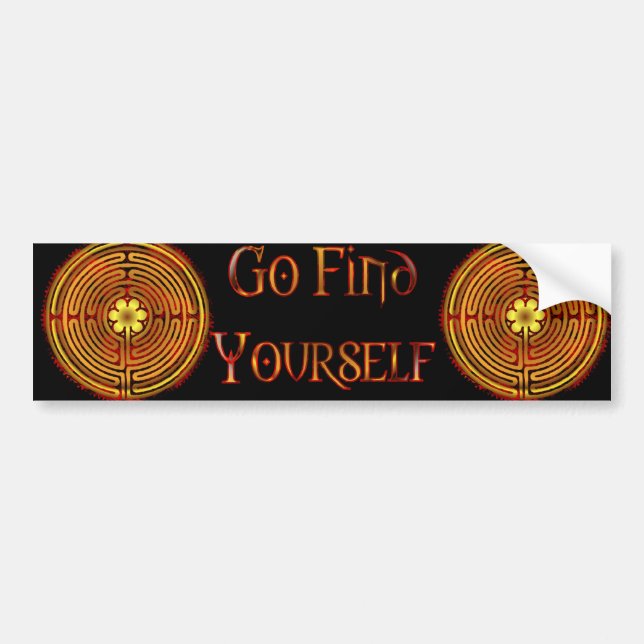Chartres Labyrinth Fire Bumper Sticker (Front)