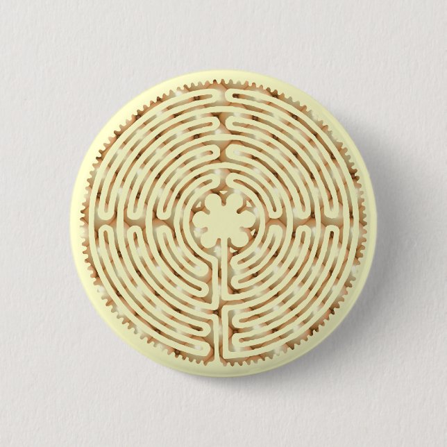 Chartres Labyrinth Pearl Button (Front)