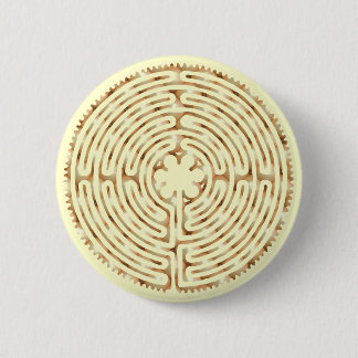 Chartres Labyrinth Pearl Button