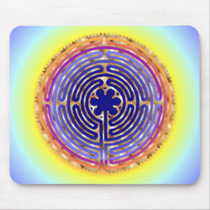 Chartres Labyrinth Pearl Light Paths Mousepad