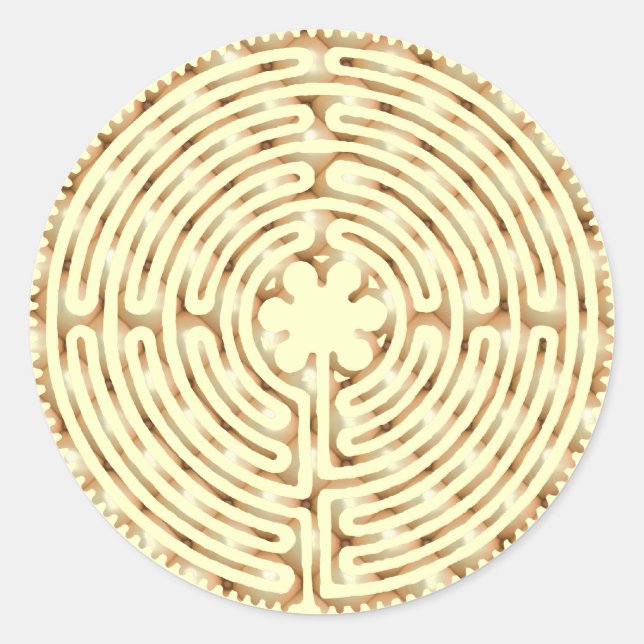 Chartres Labyrinth Pearl Sticker (Front)