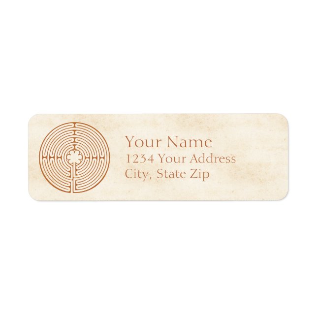 Chartres Labyrinth Return Address Label (Front)