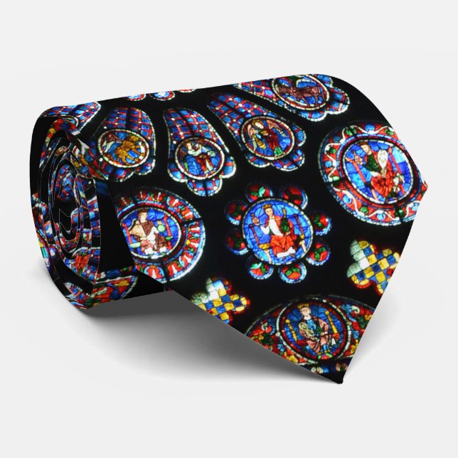 Chartres Rose Window Tie (Rolled)