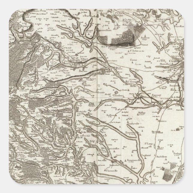 Chartres Square Sticker (Front)