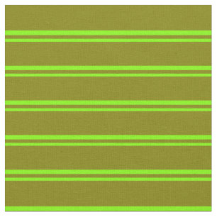 Chartreuse and Green Lined/Striped Pattern Fabric