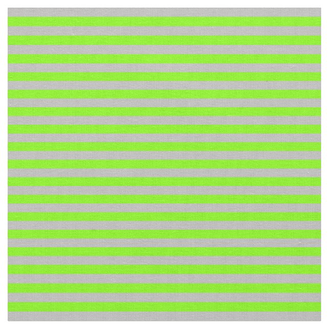 Chartreuse and Grey Coloured Lines/Stripes Pattern Fabric (Close Up)