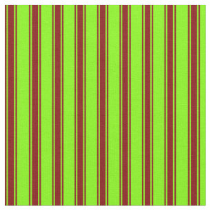 Chartreuse and Maroon Lines Fabric