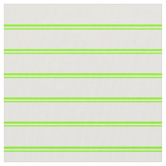 Chartreuse and Mint Cream Lines/Stripes Pattern Fabric (Close Up)