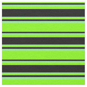 Chartreuse, Black, and Light Green Coloured Lines Fabric