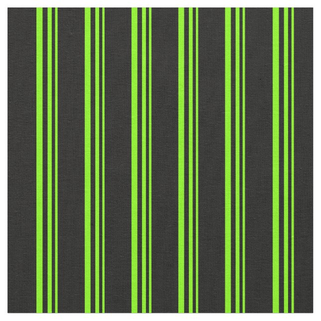 Chartreuse & Black Coloured Lines Fabric (Close Up)