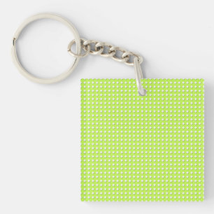 Chartreuse Bright Lime Green Pattern - Diamonds Key Ring