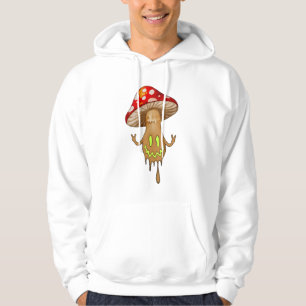 Chartreuse Eyes Cute Mushroom Hooded Sweatshirt 