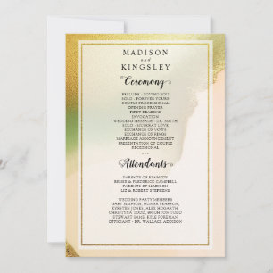 Chartreuse Fab Abstract Amazing Wedding Program