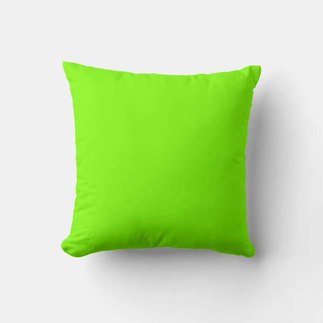 Chartreuse Green Colour Solid Plain Cushion (Front)