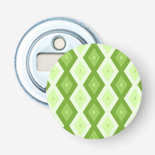 Chartreuse green diamond pattern bottle opener