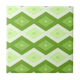 Chartreuse green diamond pattern ceramic tile