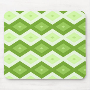 Chartreuse green diamond pattern mouse pad