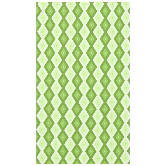 Chartreuse green diamond pattern tablecloth (Front)
