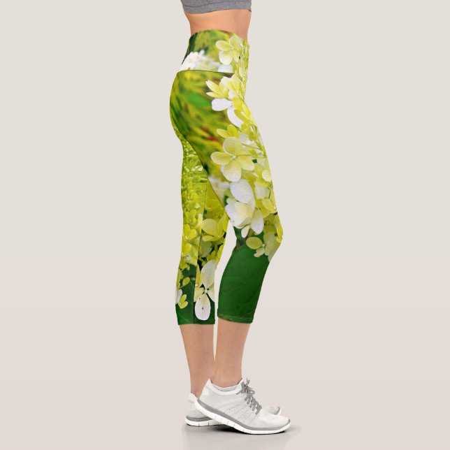Chartreuse Green, Limelight Hydrangea, Capri Leggings (Right)