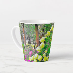 Chartreuse Green Limelight Hydrangea Garden Latte Mug