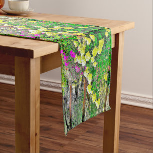Chartreuse Green Limelight Hydrangea Garden Long Table Runner