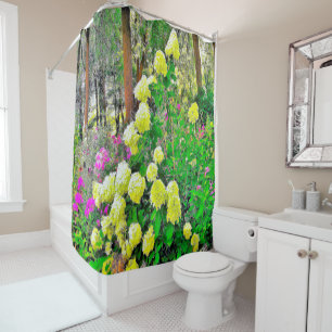 Chartreuse Green Limelight Hydrangea Garden Shower Curtain