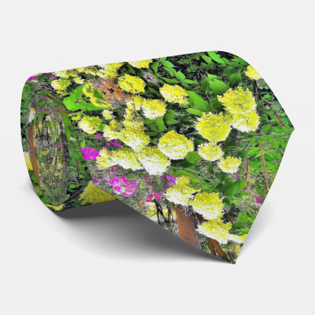 Chartreuse Green Limelight Hydrangea Garden Tie (Rolled)
