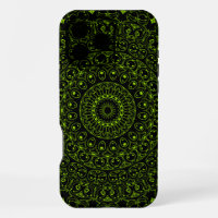 Chartreuse Green Mandala with Bold Symmetry
