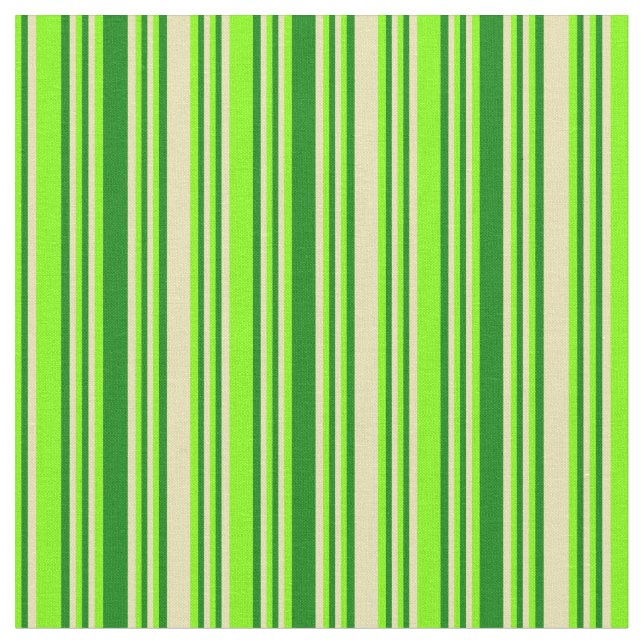 Chartreuse, Green & Tan Coloured Lines Fabric (Close Up)