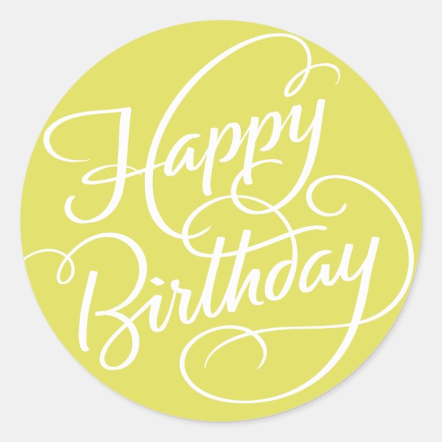CHARTREUSE HAPPY BIRTHDAY | STICKER (Front)