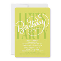 CHARTREUSE LET'S BIRTHDAY PARTY | INVITATION